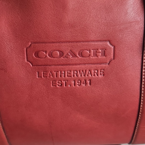 COACH Italian Red Clay/Rust East West Tote - Picture 3 of 14